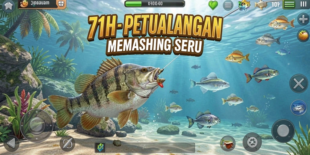 Tangkapan ikan yang megah dalam gameplay 71H.