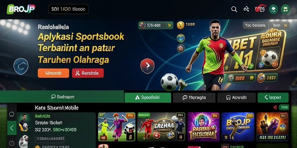 Screenshot gameplay BROJP menunjukkan taruhan olahraga yang menarik dan interaktif.