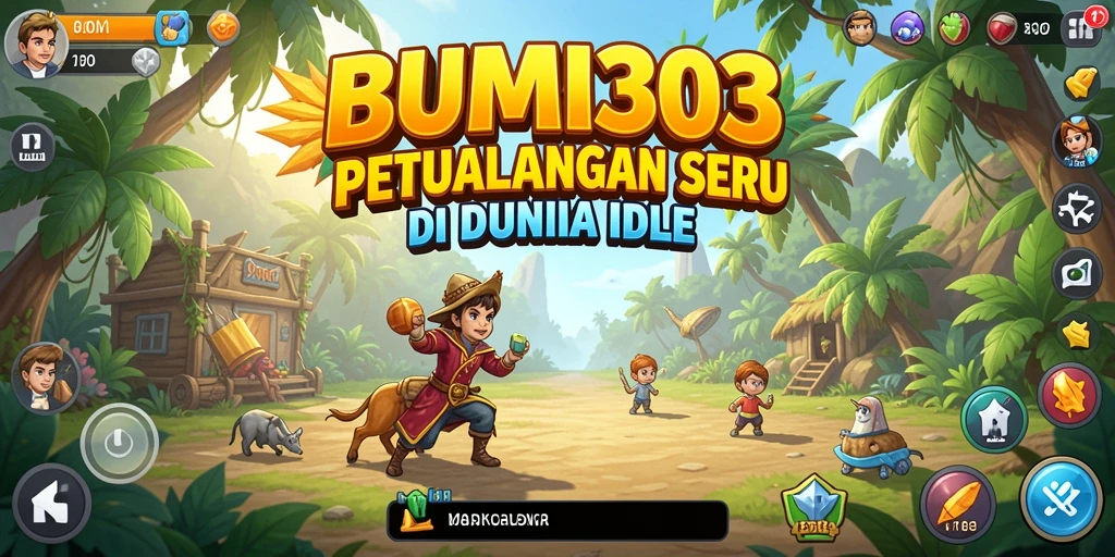 Screenshot gameplay BUMI303 yang menunjukkan momen menangkap sumber daya.