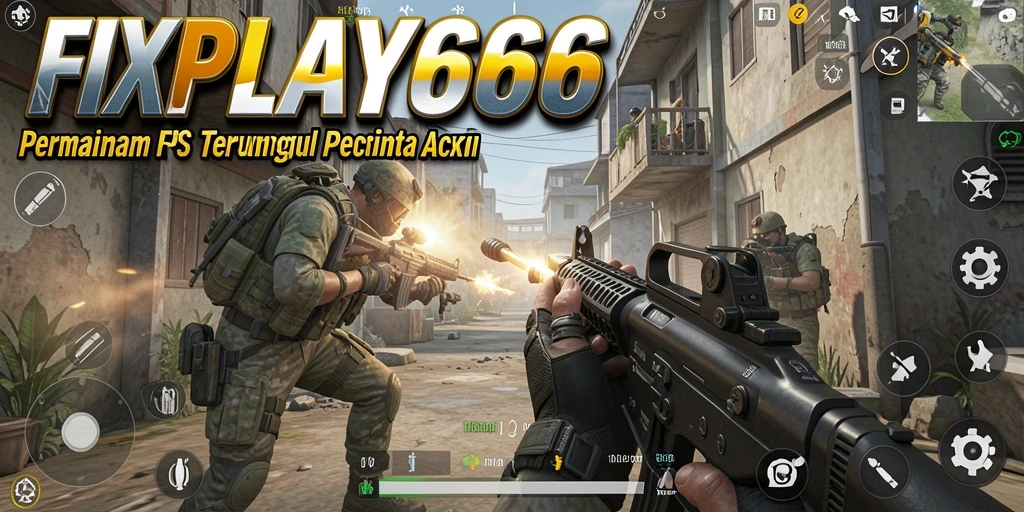 Tampilan gameplay FIXPLAY666 yang mendebarkan dalam aksi tembak-menembak.