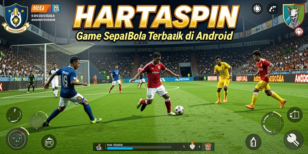 Gameplay seru HARTASPIN dalam aksi sepak bola.