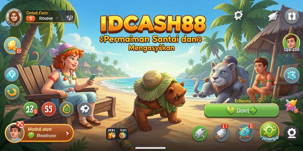 Tampilan dinamis gameplay IDCASH88 yang mengasyikkan.