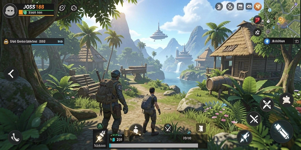 Gameplay JOSS188 yang menampilkan eksplorasi dunia terbuka yang menakjubkan.