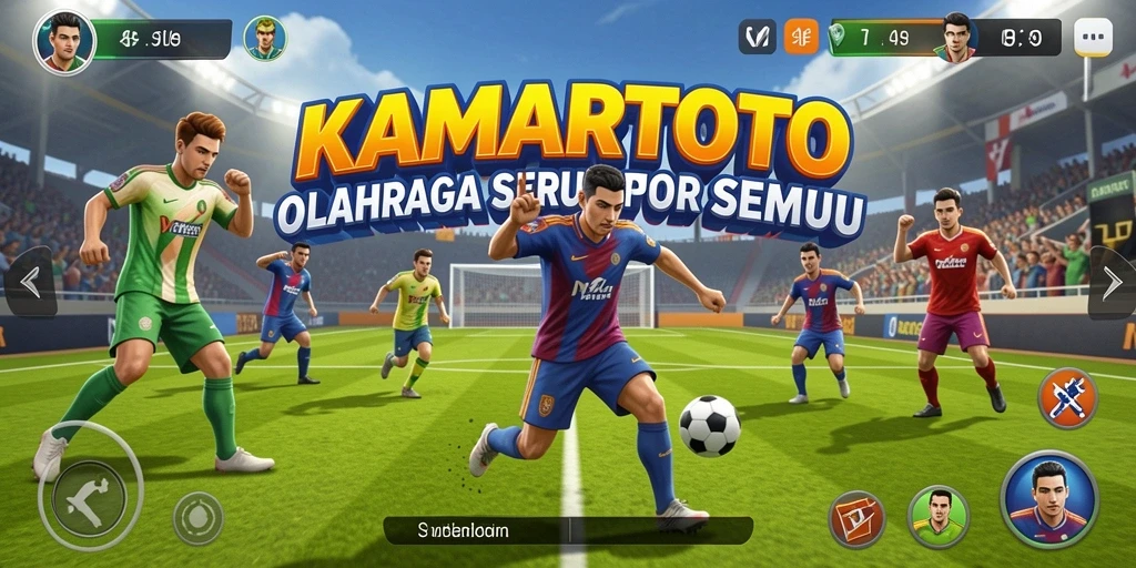 Screenshot gameplay KAMARTOTO yang menampilkan aksi olahraga seru.