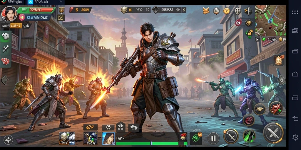 Tangkapan layar gameplay RPWIN1 menunjukkan pertempuran strategis yang mendebarkan.