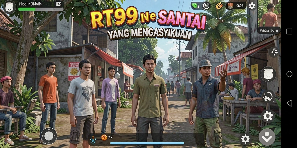 Tampilan gameplay RT99 yang mengasyikkan dan penuh warna.