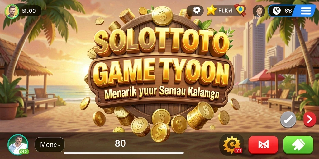 Tampilan gameplay menarik dari SOLOTOTO dengan elemen Tycoon.