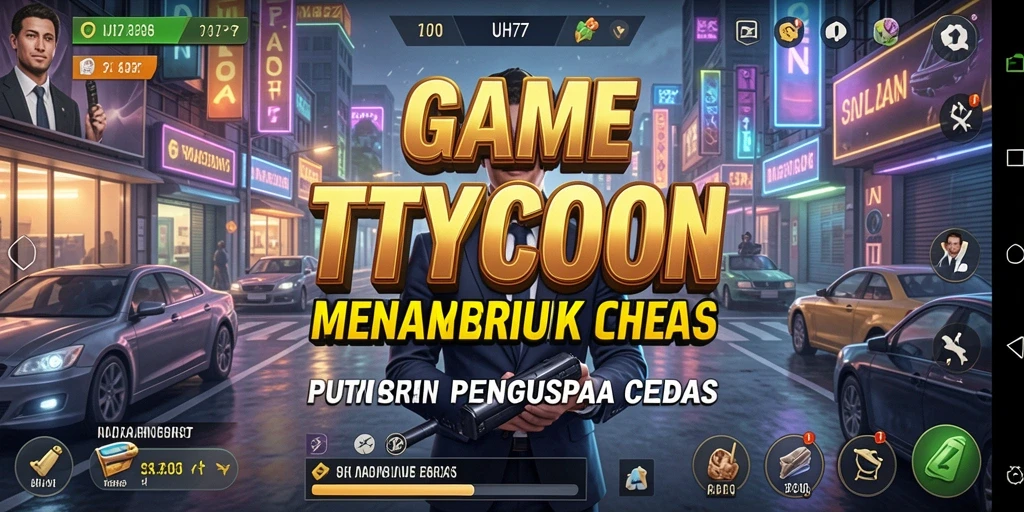 Tampilan gameplay Tycoon UH77 yang menarik dan interaktif.
