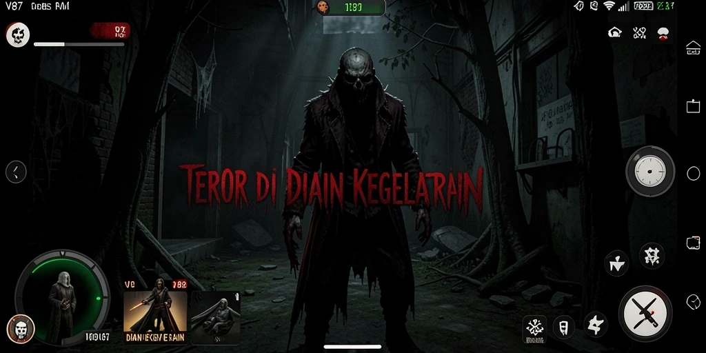Tangkapan layar menampilkan karakter dalam suasana Horror yang mendebarkan.