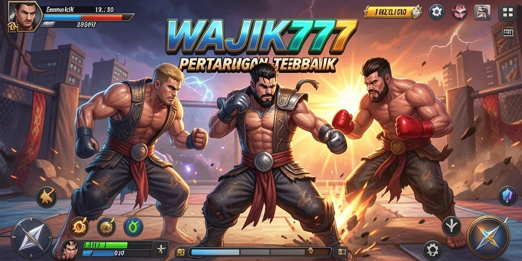 Screenshot WAJIK777 menampilkan aksi pertarungan yang intens.
